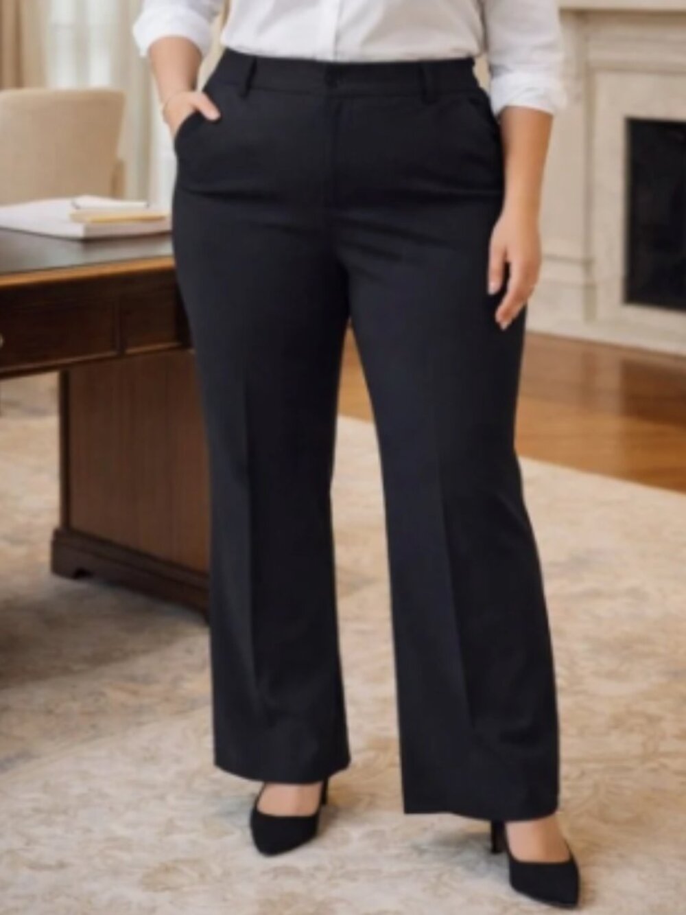 Lane Bryant Women’s Plus Size 26 Regular The Allie Dress Pant Trouser Black High